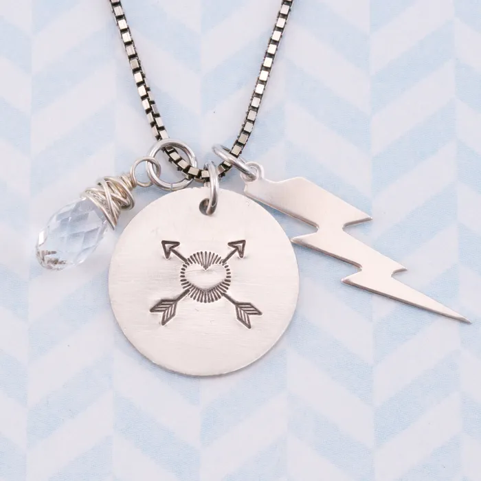 Necklaces DS 14 Radiant Heart Metal Design Stamp Beaducation Original Necklaces DS 14 Radiant Heart Metal Design Stamp Beaducation Original