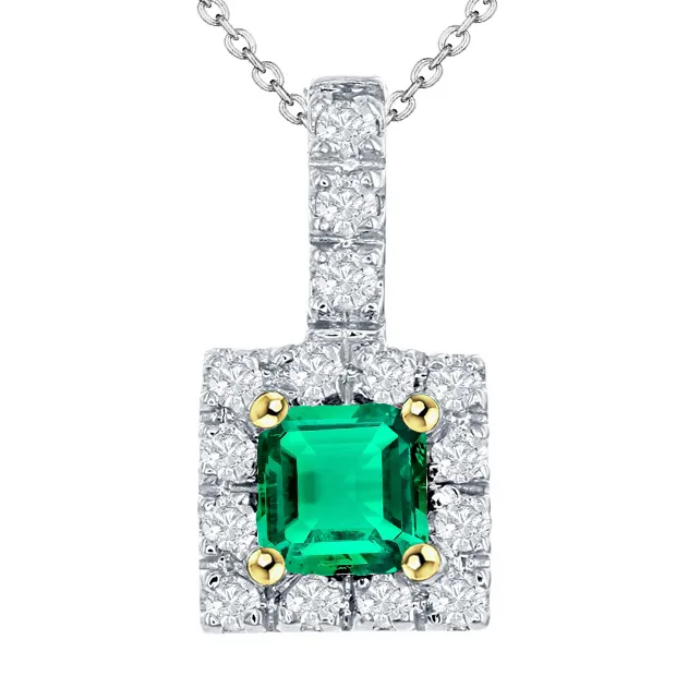 Necklaces HarryChadEntcom Square Real Green Emerald Pendant Necklace Gold Jewelry Necklaces HarryChadEntcom Square Real Green Emerald Pendant Necklace Gold Jewelry