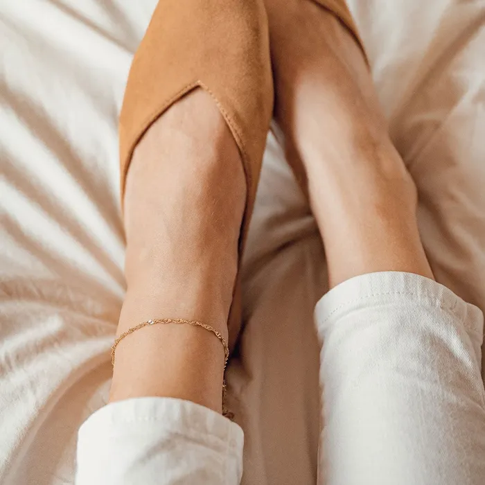 Necklaces Hey Happiness Fine Singapore Chain Anklet Gold Necklaces Hey Happiness Fine Singapore Chain Anklet Gold