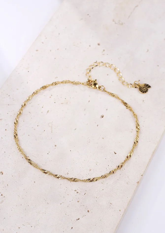 Necklaces Hey Happiness Fine Singapore Chain Anklet Gold Necklaces Hey Happiness Fine Singapore Chain Anklet Gold