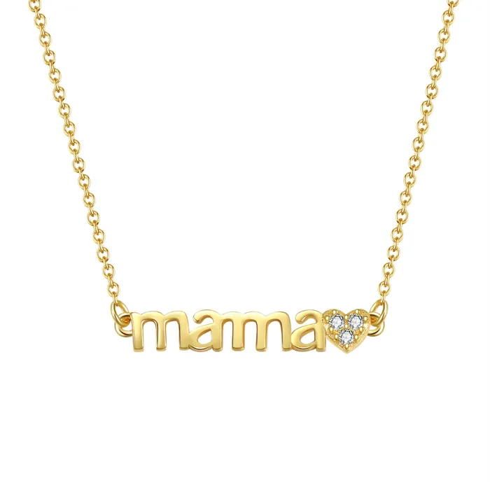 Necklaces Hey Happiness Love Mama Necklace Sterling Silver