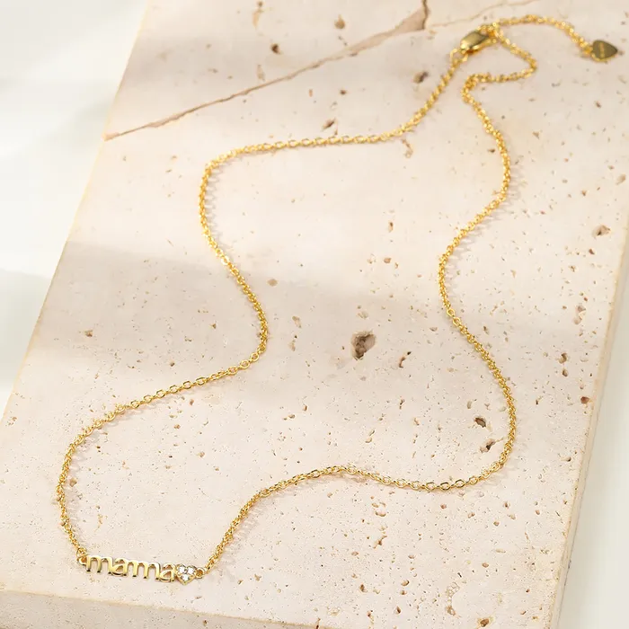 Necklaces Hey Happiness Love Mama Necklace Sterling Silver Necklaces Hey Happiness Love Mama Necklace Sterling Silver