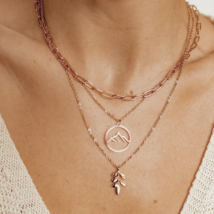 Necklaces Pretty Leaf Necklace Rose Gold Hey Happiness Necklaces Pretty Leaf Necklace Rose Gold Hey Happiness
