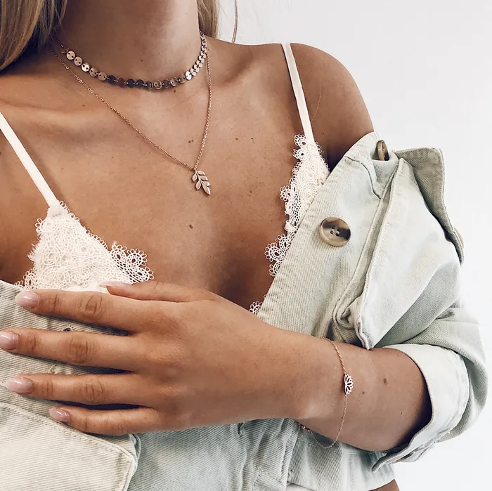 Necklaces Pretty Leaf Necklace Rose Gold Hey Happiness Necklaces Pretty Leaf Necklace Rose Gold Hey Happiness