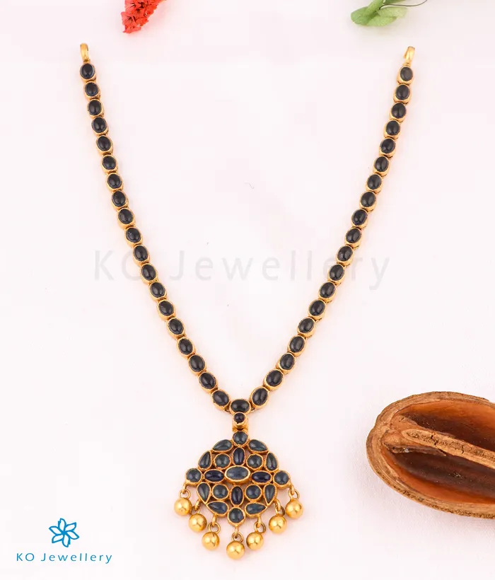 Necklaces Silversmith The Dhruvi Silver Blue Kemp Necklace