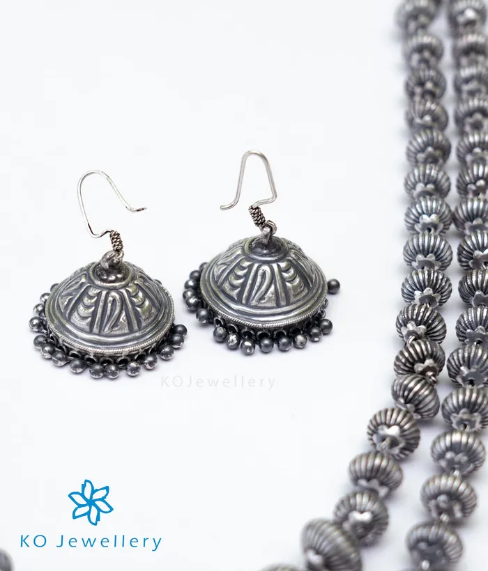 Necklaces Silversmith The Nellikai Sara Silver Layered NecklaceOxidised