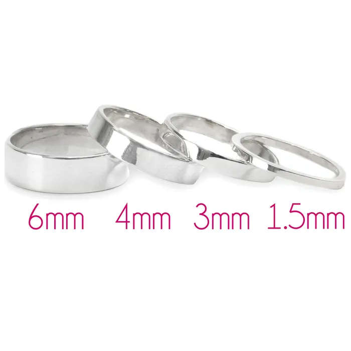 PSV Rings Sterling Silver Ring Stamping Blank 3mm Wide SIZE 10