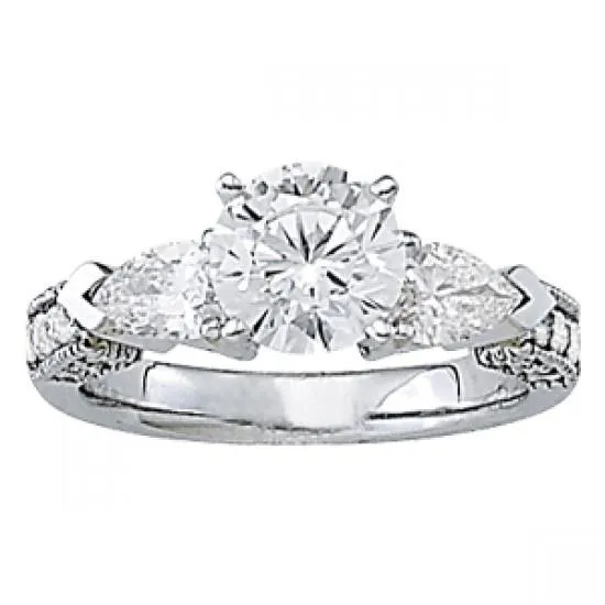 Rings 275 Carats Natural Earth Mined Diamonds Three Stone Style Engagement Ring White Gold 14K GB Rings 275 Carats Natural Earth Mined Diamonds Three Stone Style Engagement Ring White Gold 14K GB