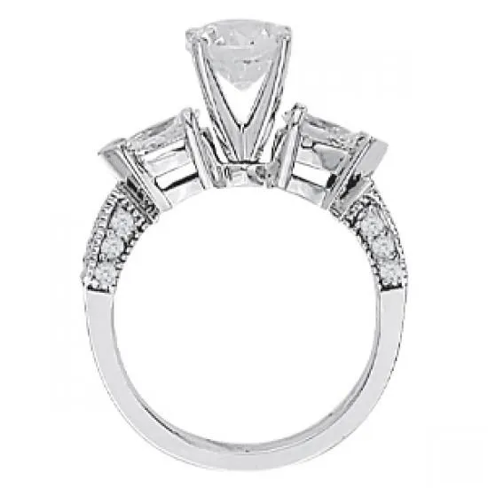 Rings 275 Carats Natural Earth Mined Diamonds Three Stone Style Engagement Ring White Gold 14K GB Rings 275 Carats Natural Earth Mined Diamonds Three Stone Style Engagement Ring White Gold 14K GB