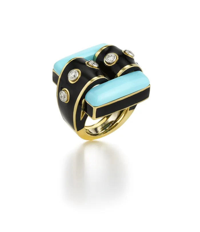 Rings Domino Ring Turquoise David Webb Workshop