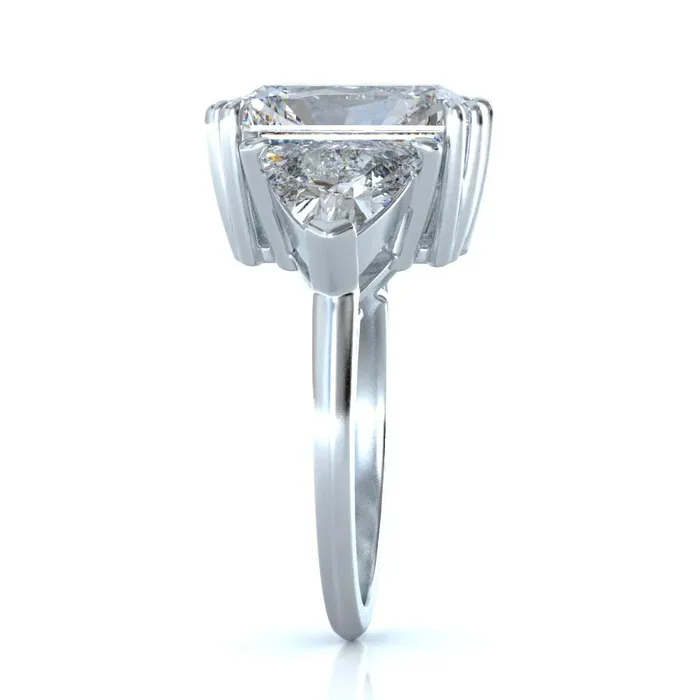 Rings GB Elegant 12 Carat Radiant Trilliant Lab Grown Big Diamond Ring