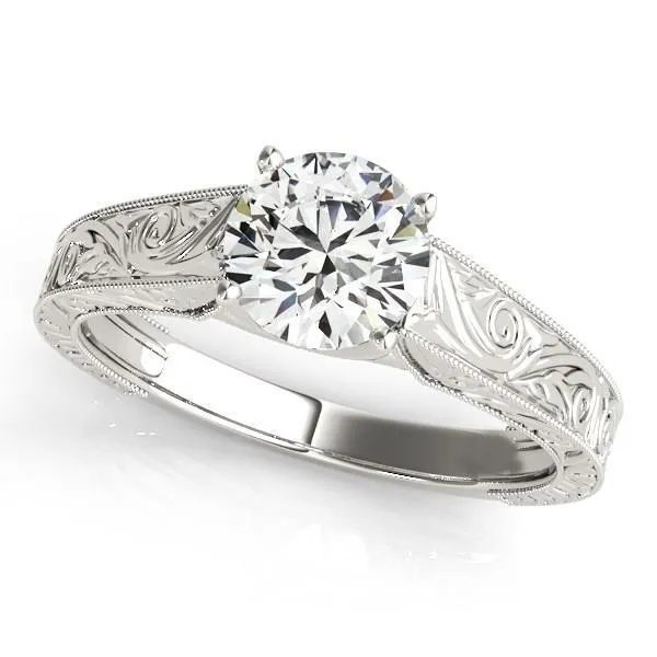 Rings GB Solitaire Sparkling 275 Carats Natural Earth Mined Diamond Antique Style Ring White Gold 14K Rings GB Solitaire Sparkling 275 Carats Natural Earth Mined Diamond Antique Style Ring White Gold 14K