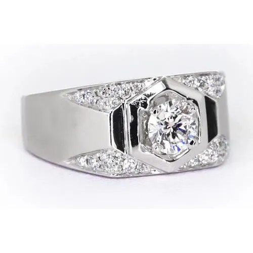 Rings GB Thick Shank Mens Anniversary Band Round Natural Earth Mined Diamond 175 Carats