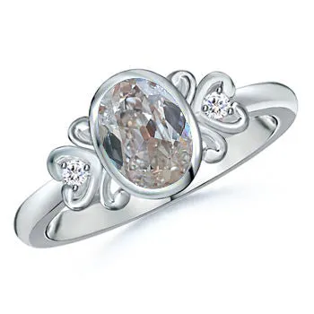 Rings HarryChadEntcom 3 Stone Ring Oval Old Miner Natural Earth Mined Diamond Bezel Set 125 Carats Heart Style Rings HarryChadEntcom 3 Stone Ring Oval Old Miner Natural Earth Mined Diamond Bezel Set 125 Carats Heart Style