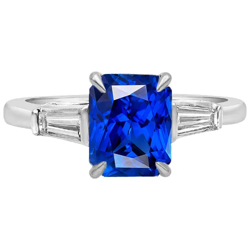 Rings HarryChadEntcom Anniversary Ring Baguette Natural Earth Mined Diamonds Radiant Sapphire 3 Stone 3 Carats Rings HarryChadEntcom Anniversary Ring Baguette Natural Earth Mined Diamonds Radiant Sapphire 3 Stone 3 Carats
