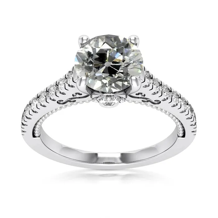 Rings HarryChadEntcom Anniversary Round Old Miner Genuine Natural Earth Mined Diamond Ring White Gold 475 Carats Rings HarryChadEntcom Anniversary Round Old Miner Genuine Natural Earth Mined Diamond Ring White Gold 475 Carats