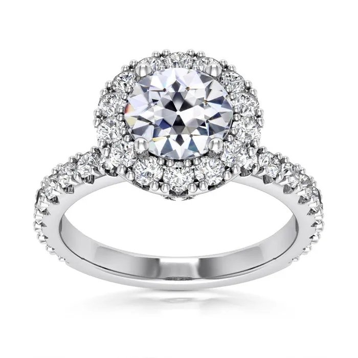 Rings HarryChadEntcom Halo Ring Round Old Cut Natural Earth Mined Diamond Gold Fishtail Set 650 Carats Rings HarryChadEntcom Halo Ring Round Old Cut Natural Earth Mined Diamond Gold Fishtail Set 650 Carats