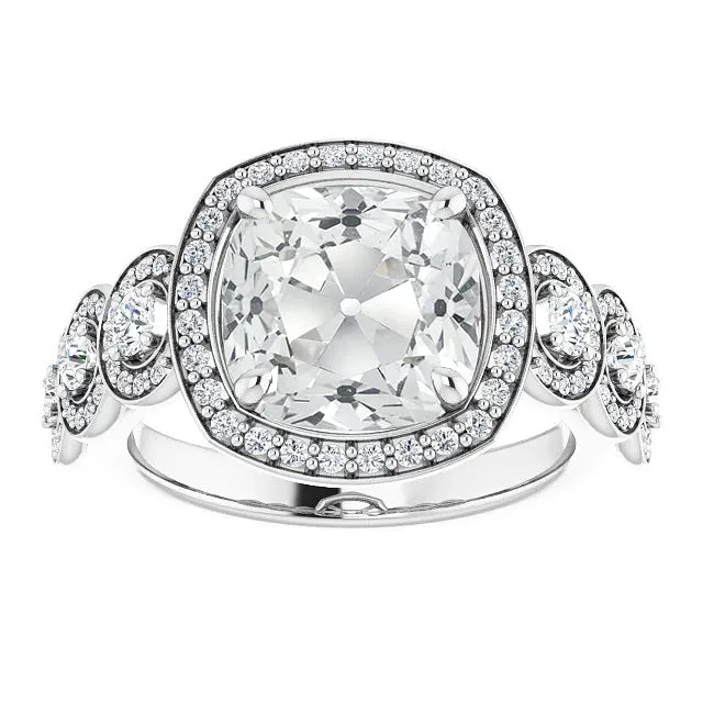 Rings HarryChadEntcom Halo Ring With Accents Cushion Old Miner Natural Earth Mined Diamond 1175 Carats Gold Rings HarryChadEntcom Halo Ring With Accents Cushion Old Miner Natural Earth Mined Diamond 1175 Carats Gold