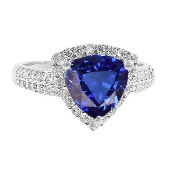 Rings HarryChadEntcom Halo Trillion Sri Lankan Sapphire Ring 3 Carats Natural Earth Mined Diamond Gold Jewelry Rings HarryChadEntcom Halo Trillion Sri Lankan Sapphire Ring 3 Carats Natural Earth Mined Diamond Gold Jewelry