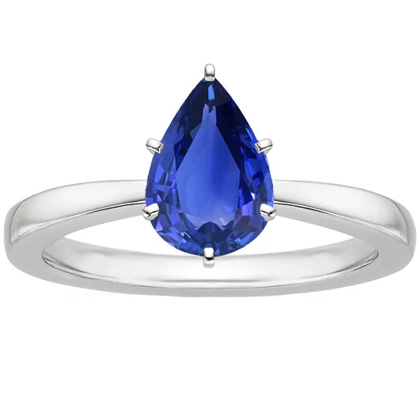 Rings HarryChadEntcom Solitaire Anniversary Ring Pear Blue Sapphire 2 Carats Prong Setting Rings HarryChadEntcom Solitaire Anniversary Ring Pear Blue Sapphire 2 Carats Prong Setting