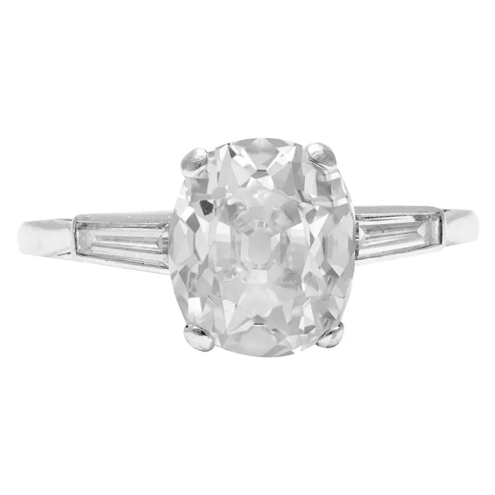 Rings HarryChadEntcom Three Stone Ring Baguette Cushion Old Mine Cut Lab Grown Diamonds 860 Carats Rings HarryChadEntcom Three Stone Ring Baguette Cushion Old Mine Cut Lab Grown Diamonds 860 Carats