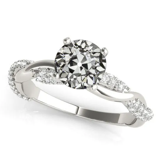 Rings HarryChadEntcom Wedding Ring Round Old Cut Natural Earth Mined Diamond Twisted Shank 350 Carats Rings HarryChadEntcom Wedding Ring Round Old Cut Natural Earth Mined Diamond Twisted Shank 350 Carats