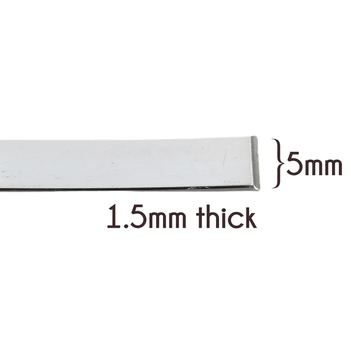 Rings HS Sterling Silver Flat Wire 5mm x 15mm priced per ft