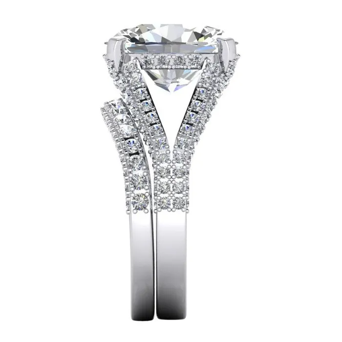 Rings Large Oval Mined Diamond Wedding Ring And Band Set HarryChadEntcom Rings Large Oval Mined Diamond Wedding Ring And Band Set HarryChadEntcom