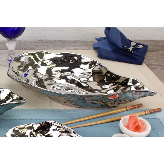Rings Pampa Bay Pampa Bay Lets Entertain Porcelain Oyster Bowl Silver
