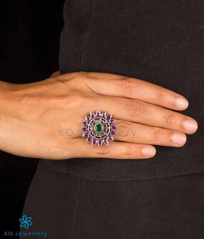 Rings Silversmith The Vedya Silver Kemp Finger RingOxidised