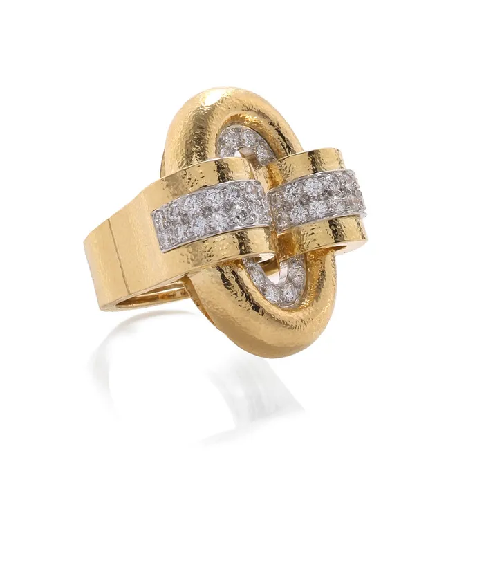 Rings Small Oval Buckle Gold Ring David Webb
