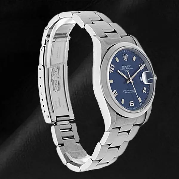 Rolex 15200 Oyster Perpetual Date Blue Arabic 34mm SS Watch HarryChadEntcom Watches Rolex 15200 Oyster Perpetual Date Blue Arabic 34mm SS Watch HarryChadEntcom Watches