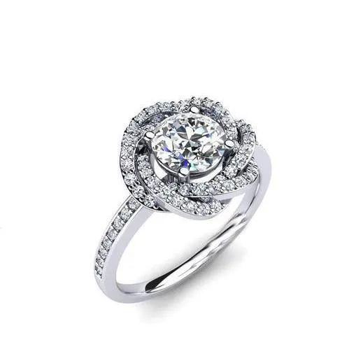 Round Cut 360 Carats Natural Earth Mined Diamond Fancy Ring White Gold 14K New GB Rings Round Cut 360 Carats Natural Earth Mined Diamond Fancy Ring White Gold 14K New GB Rings