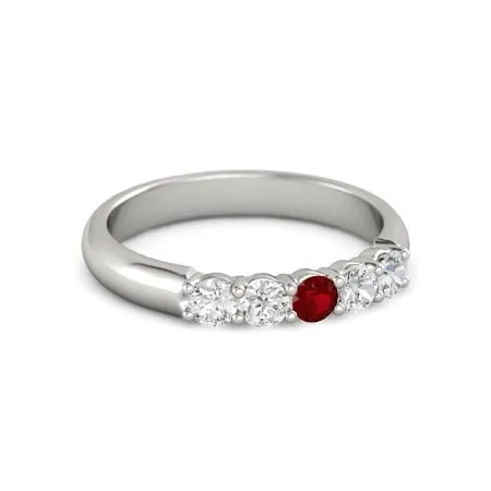 Round Ruby And Natural Earth Mined Diamond Ring 150 Carats White Gold 14K Jewelry GB Rings Round Ruby And Natural Earth Mined Diamond Ring 150 Carats White Gold 14K Jewelry GB Rings