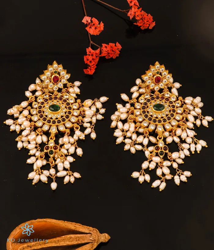 Silversmith Earrings The Shloka Silver Pearl Earrings