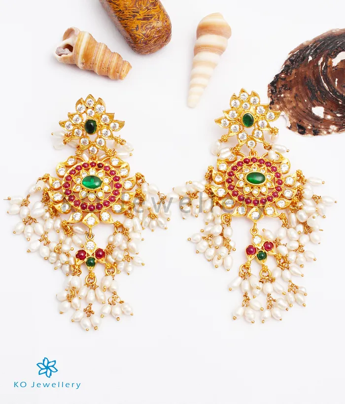 Silversmith Earrings The Shloka Silver Pearl Earrings