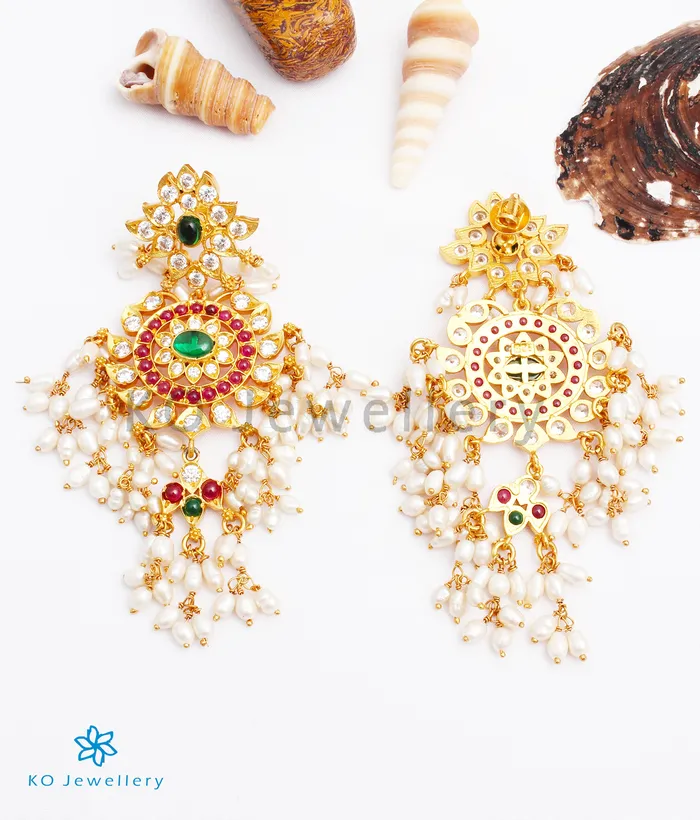 Silversmith Earrings The Shloka Silver Pearl Earrings