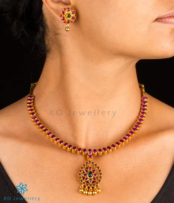 Silversmith Necklaces The Asvarya Silver Reversible Addige Necklace