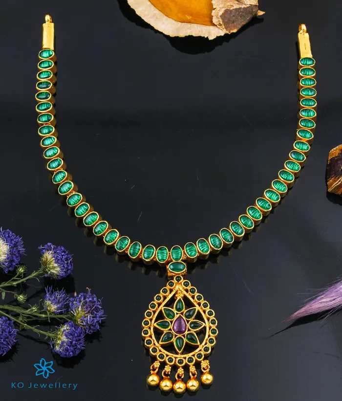 Silversmith Necklaces The Asvarya Silver Reversible Addige Necklace