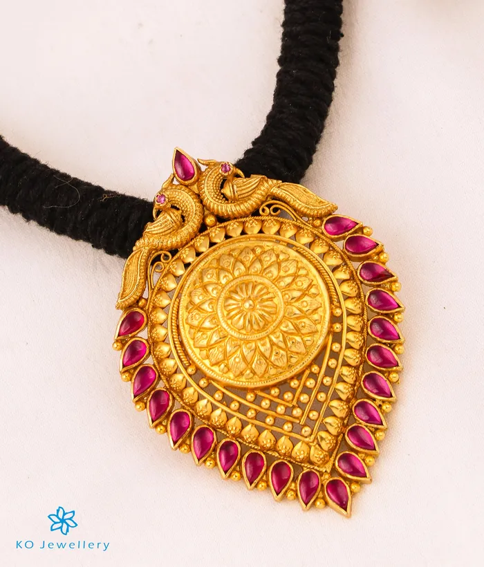 Silversmith Necklaces The Vyoma Silver Thread Necklace Black
