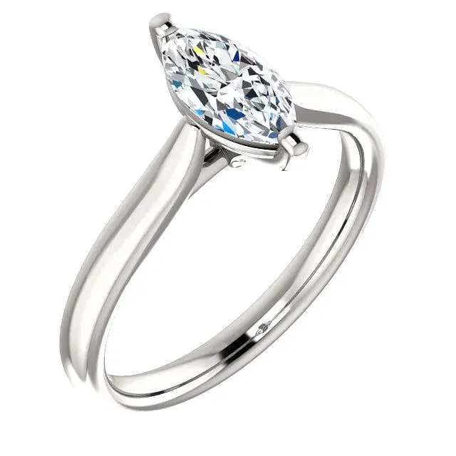 Solitaire Ring Cathedral Setting 2 Carats Marquise Jewelry New Natural Earth Mined Diamond GB Rings Solitaire Ring Cathedral Setting 2 Carats Marquise Jewelry New Natural Earth Mined Diamond GB Rings