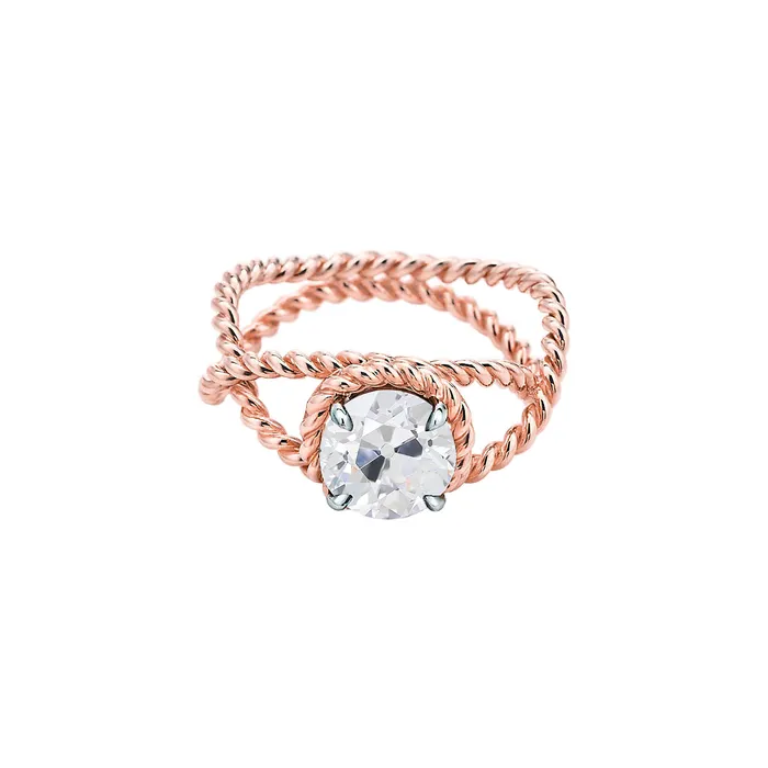 Solitaire Ring Old Cut Round Natural Earth Mined Diamond Twisted Rope Style 1 Carat HarryChadEntcom Rings Solitaire Ring Old Cut Round Natural Earth Mined Diamond Twisted Rope Style 1 Carat HarryChadEntcom Rings