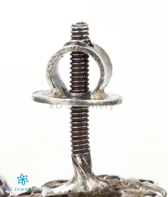 The Hritika Silver Chandbali EarringsOxidised Silversmith Earrings