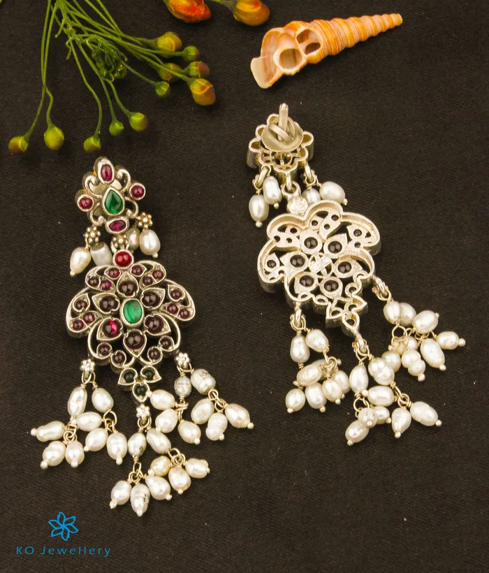 The Sagara Silver Guttapusalu Necklace OxidisedLong Silversmith Necklaces