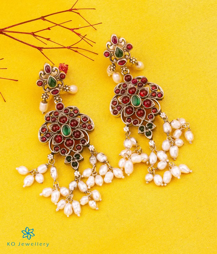 The Sagara Silver Guttapusalu Necklace OxidisedLong Silversmith Necklaces