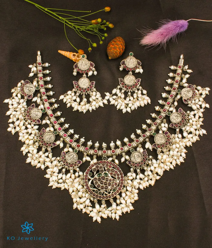 The Saira Silver Guttapusalu Necklace Short Silversmith Necklaces