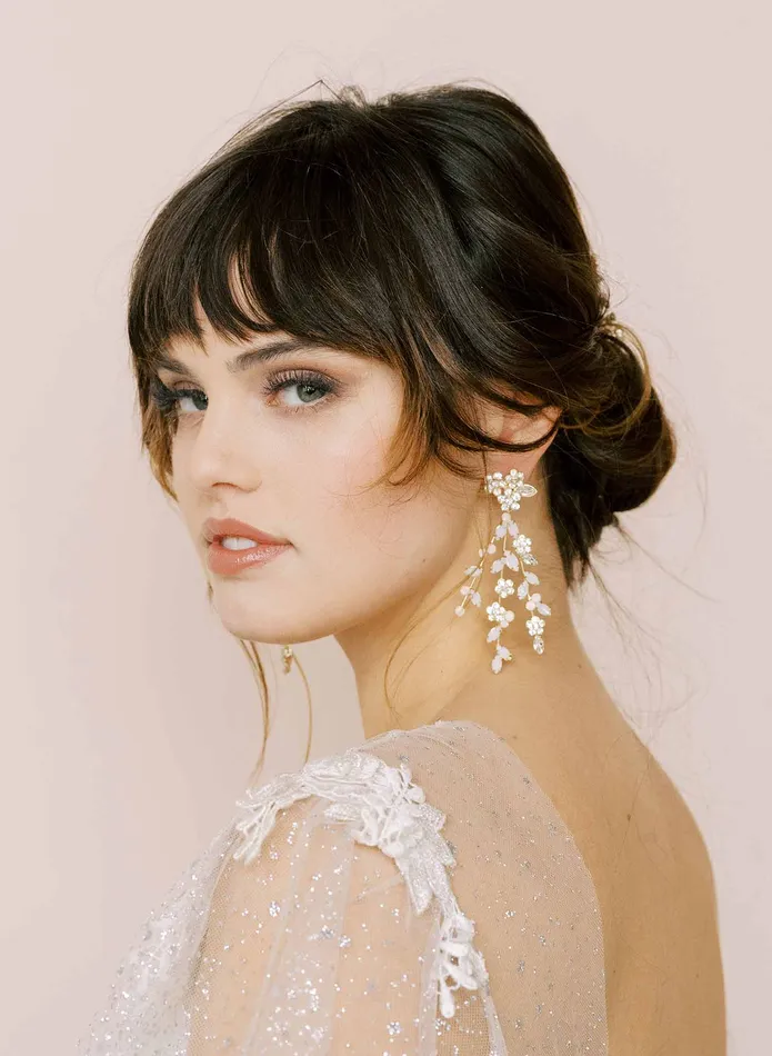 Triple strand crystal chandelier earrings Style 2146 twigs honey Earrings