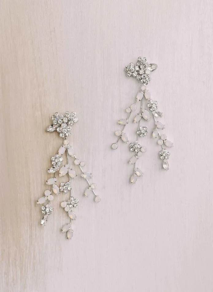 Triple strand crystal chandelier earrings Style 2146 twigs honey Earrings
