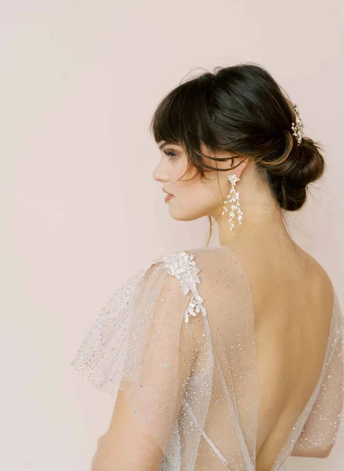 Triple strand crystal chandelier earrings Style 2146 twigs honey Earrings