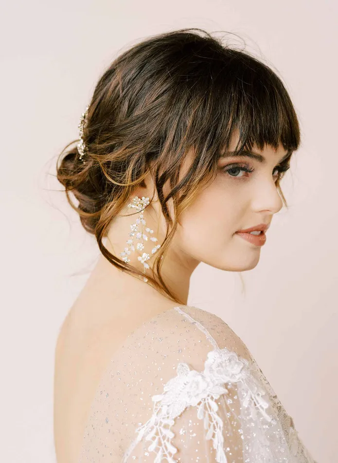 Triple strand crystal chandelier earrings Style 2146 twigs honey Earrings
